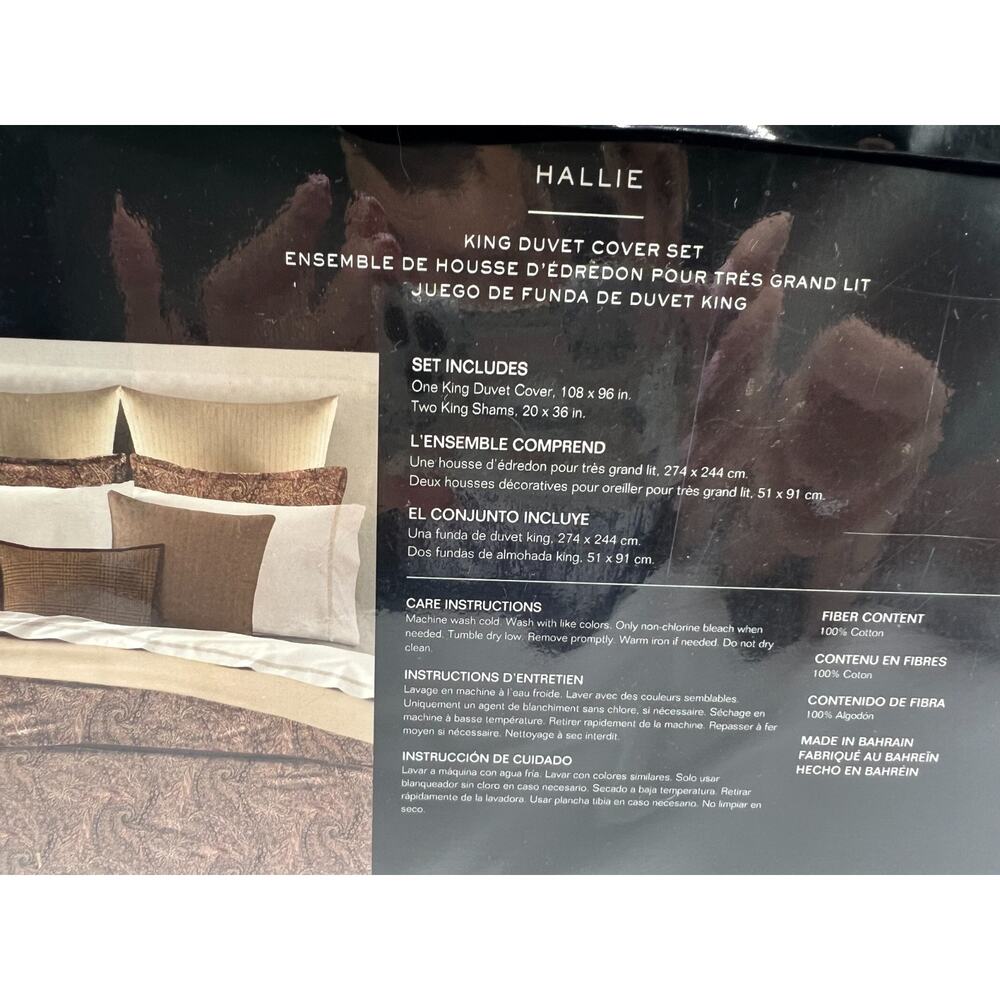 Ralph Lauren Hallie Refined Paisley King Duvet and 2 King Shams New - Picture 3 of 16